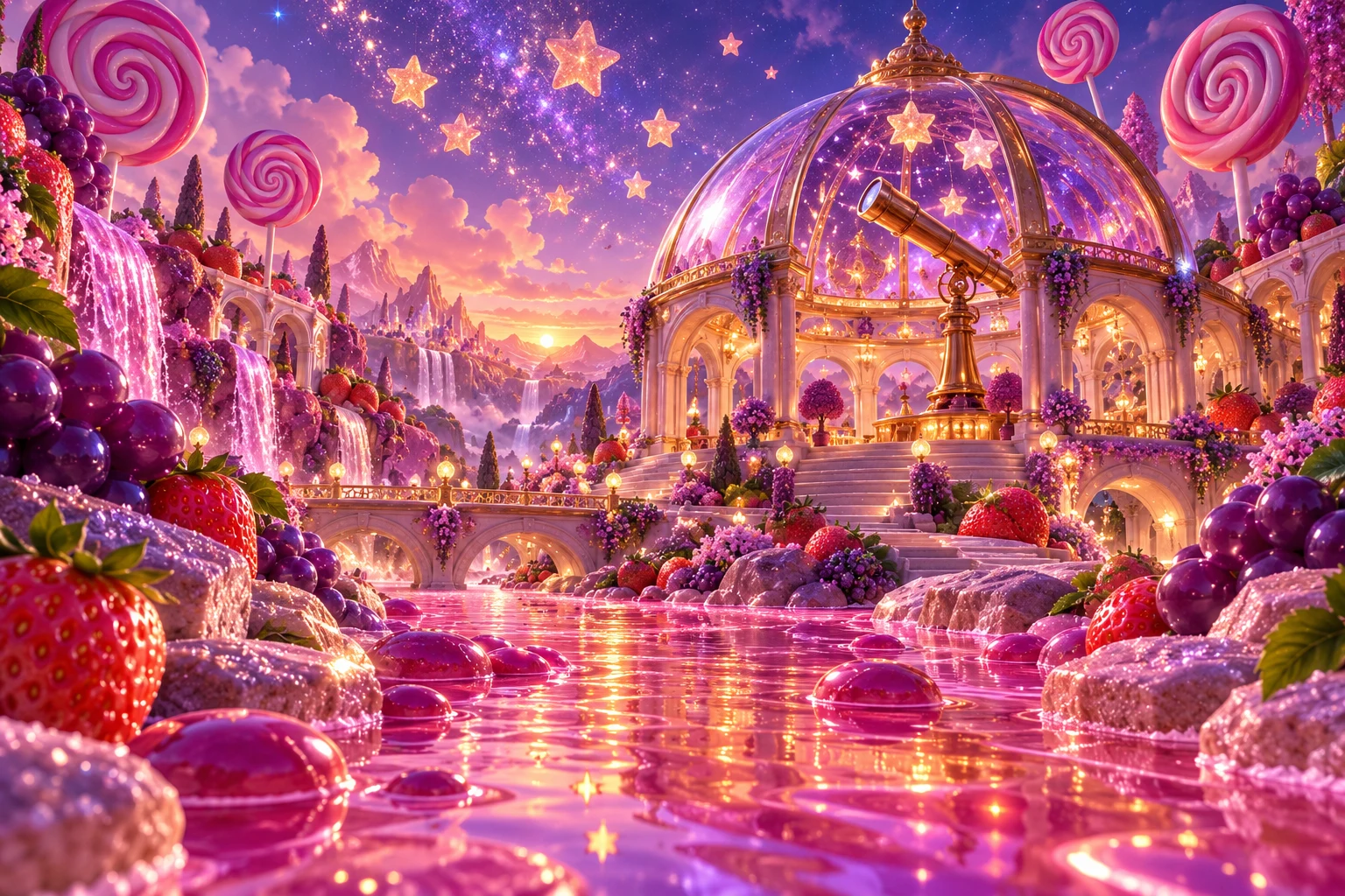 Observatory in Jorevumi's illustrated fruit and confectionery world